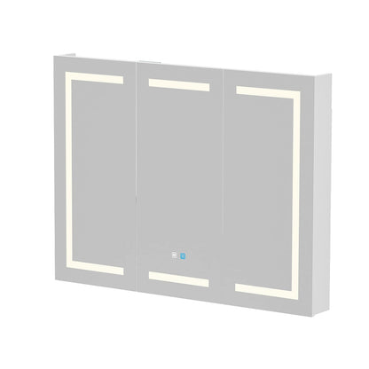 Armoire à pharmacie de salle de bain avec miroir LED anti-buée 6000K, armoire murale blanche