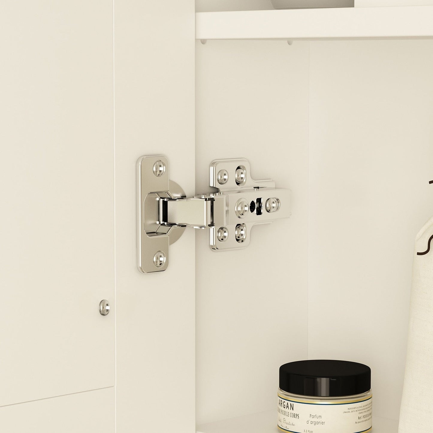 Armoire à pharmacie de salle de bain avec miroir LED anti-buée 6000K, armoire murale blanche