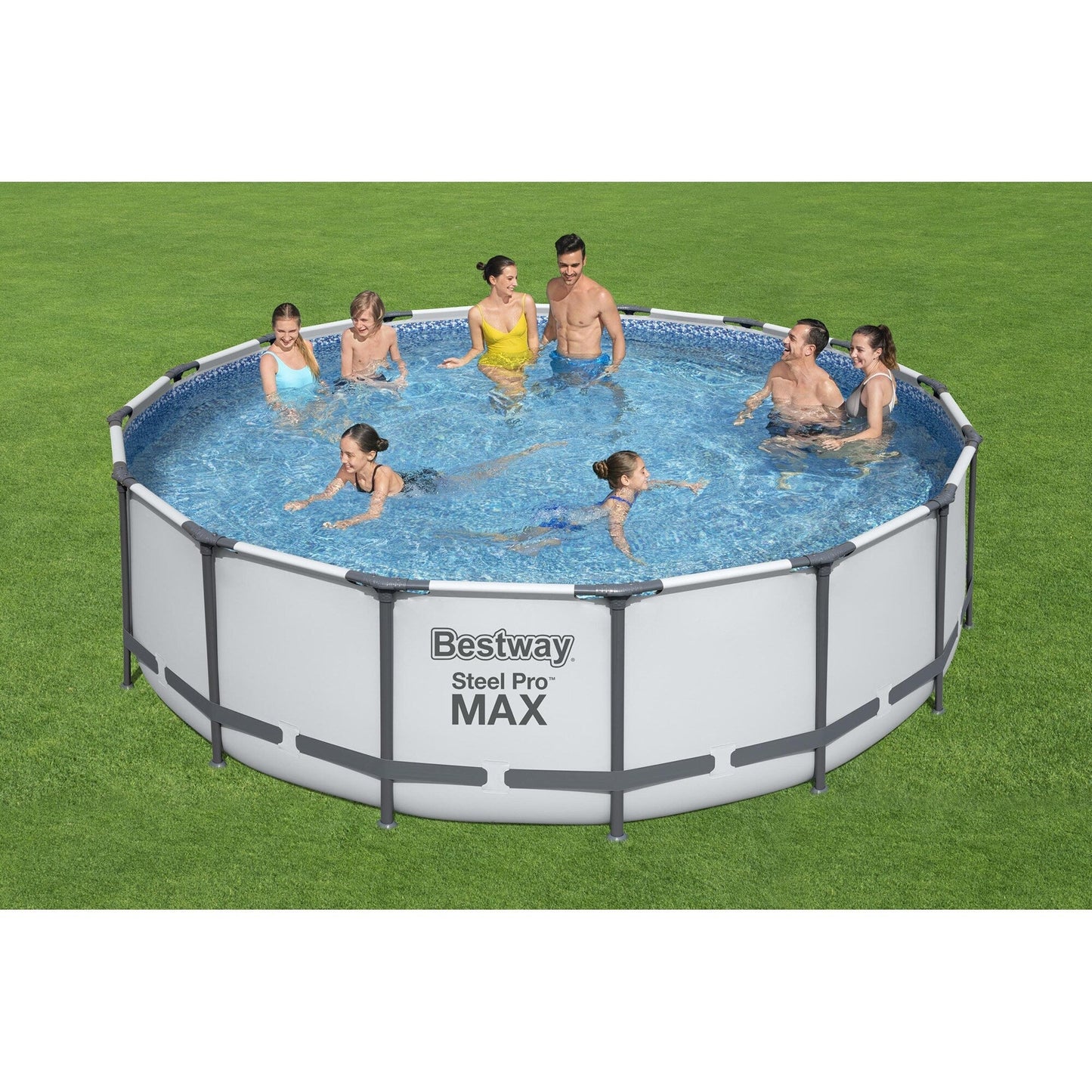 Piscine hors sol Bestway Steel Pro MAX ronde avec pompe et couverture