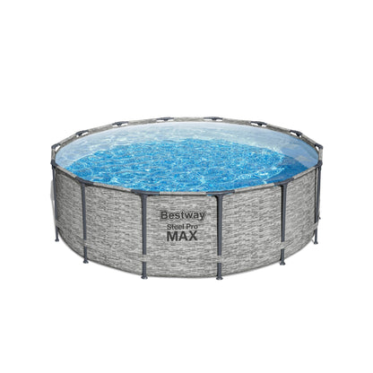 Piscine hors sol Bestway Steel Pro MAX ronde avec pompe et couverture