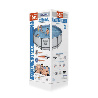Piscine hors sol Bestway Steel Pro MAX ronde avec pompe et couverture