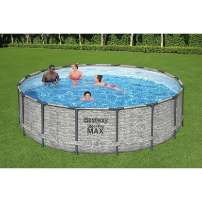 Piscine hors sol Bestway Steel Pro MAX ronde avec pompe et couverture