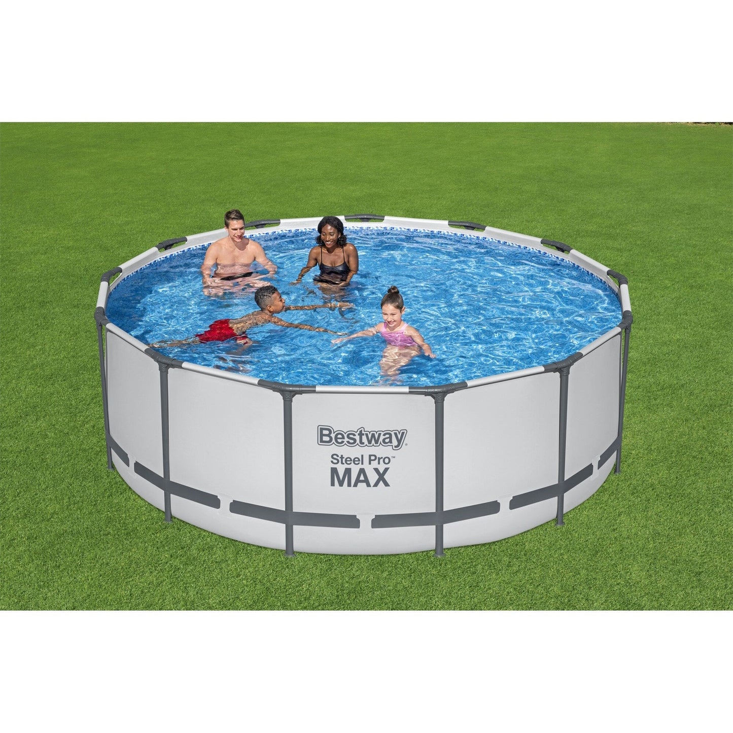 Piscine hors sol Bestway Steel Pro MAX ronde avec pompe et couverture