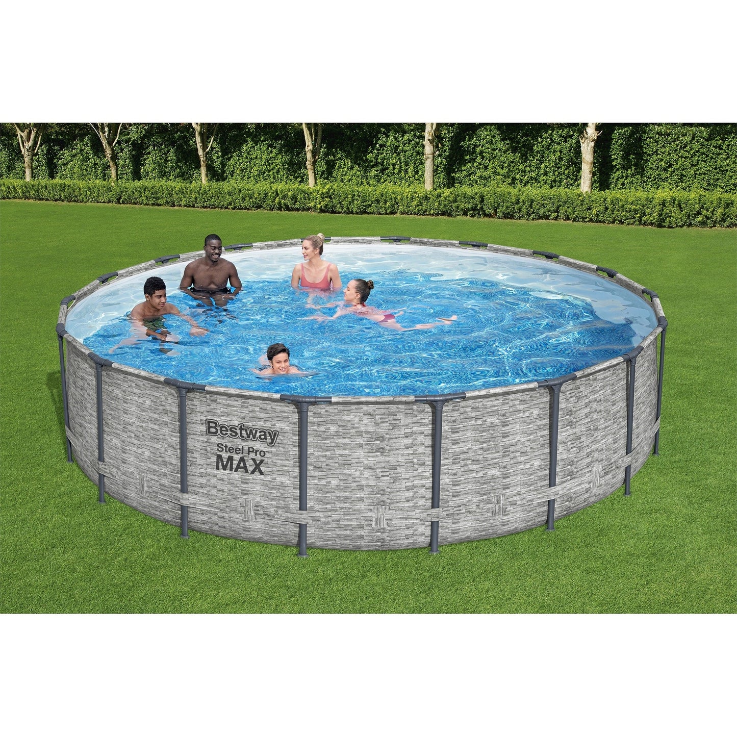 Piscine hors sol Bestway Steel Pro MAX ronde avec pompe et couverture
