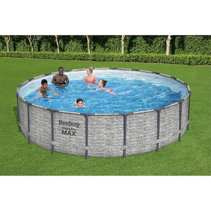 Piscine hors sol Bestway Steel Pro MAX ronde avec pompe et couverture
