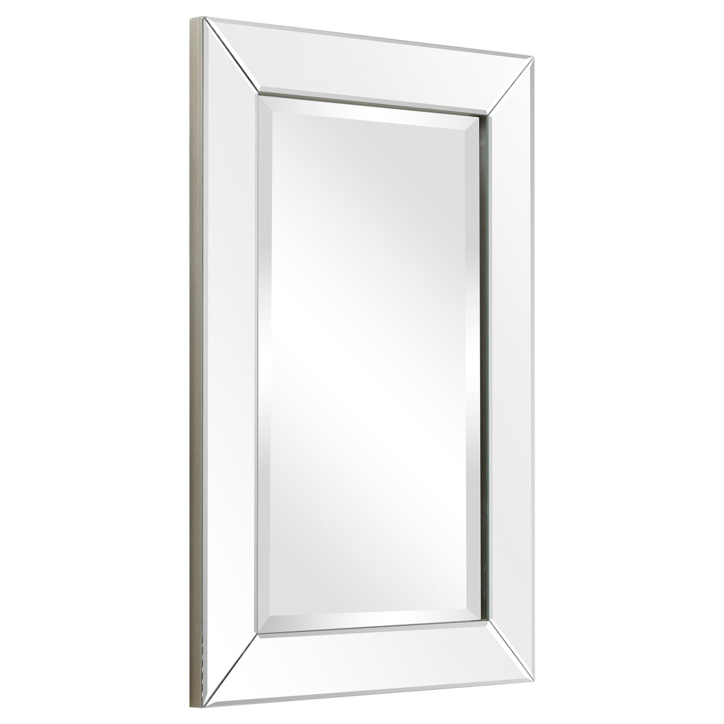 Miroir rectangulaire biseauté transparent haute définition à fixer au mur pour salle de bain, meuble-lavabo, chambre à coucher, 3 tailles
