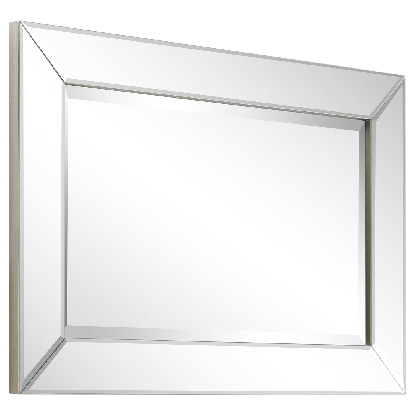 Miroir rectangulaire biseauté transparent haute définition à fixer au mur pour salle de bain, meuble-lavabo, chambre à coucher, 3 tailles