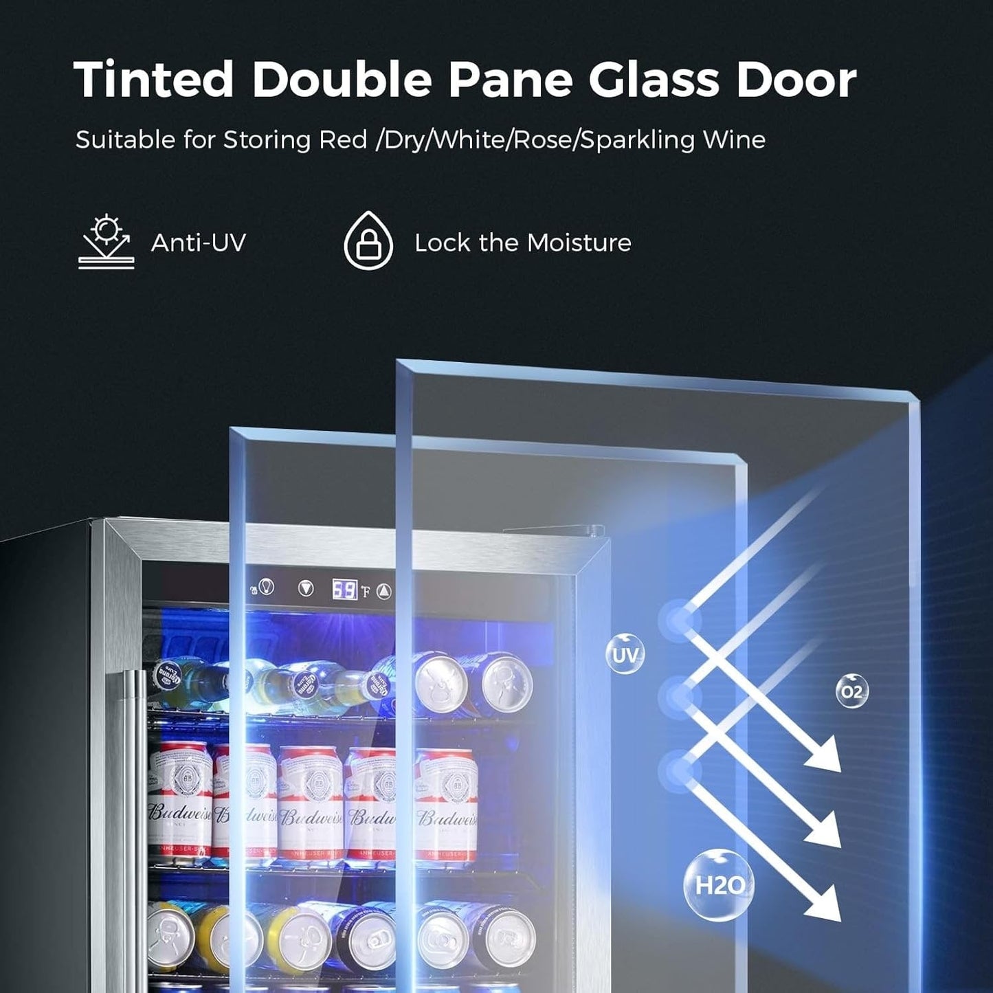 Réfrigérateur à boissons - Mini réfrigérateur pouvant contenir 145 canettes