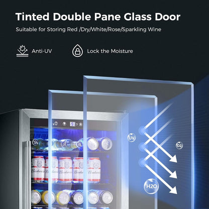 Réfrigérateur à boissons - Mini réfrigérateur pouvant contenir 145 canettes