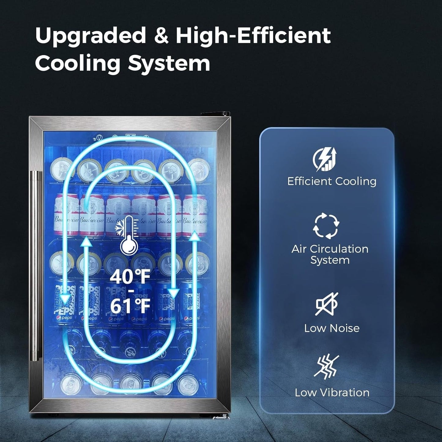 Réfrigérateur à boissons - Mini réfrigérateur pouvant contenir 145 canettes