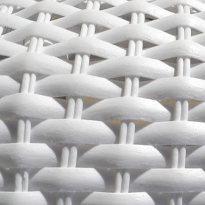 Ensemble de jardin en rotin blanc pour extérieur, avec balançoire pivotante Biloxi (3 pièces)