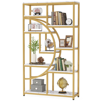 Étagère à livres 5 niveaux, style industriel, pour chambre à coucher, salon, bureau à domicile.
