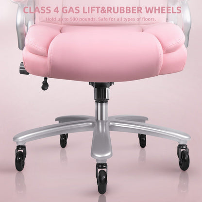 Chaise de bureau executive Bossin pour personnes de grande taille et fortes corpulent, support lombaire réglable, 500 lbs, chaise ergonomique à dossier haut en cuir PU pour ordinateur.