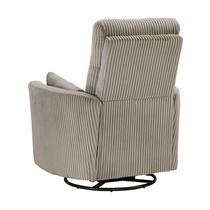 Fauteuil inclinable manuel pivotant et basculant en velours côtelé Braidy
