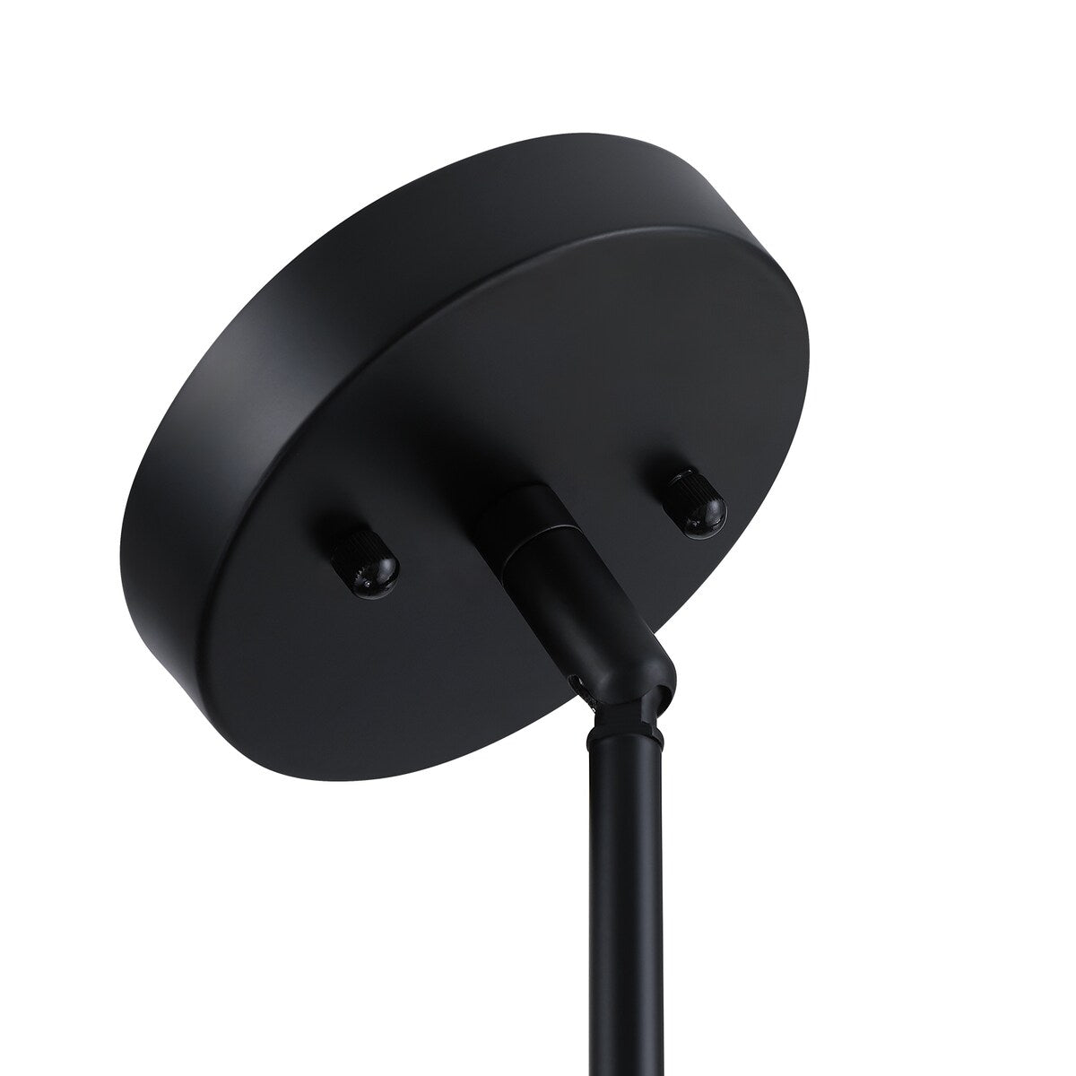 Breaux Lustre à tambour en placage de bois avec 4 lumières et auvent noir - 56 cm de largeur