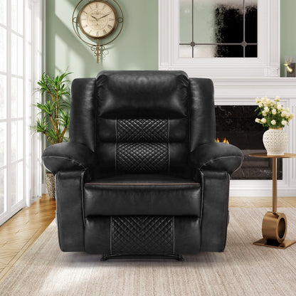 Fauteuil inclinable manuel marron avec massage à 8 points, fonction chauffante et structure robuste pour un confort optimal dans le salon.
