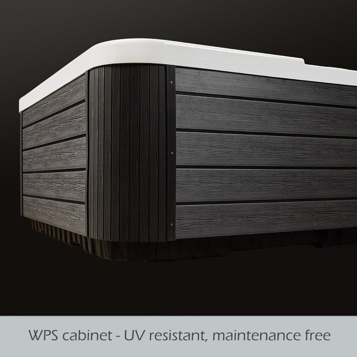 Bain à remous Buenospa Jersey 6 places, 46 jets, blanc glace, gris avec ozone et lumières LED.