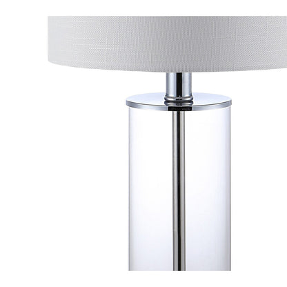 Lampe de table LED Cabell 21 en verre, style moderne et contemporain, avec port de charge USB, bronze vieilli (lot de 2) par JONATHAN Y