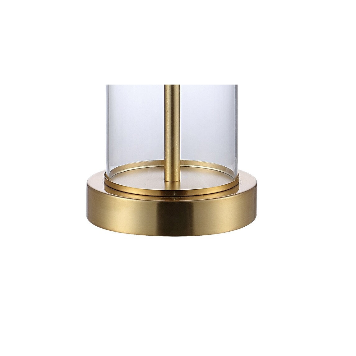 Lampe de table LED Cabell 21 en verre, style moderne et contemporain, avec port de charge USB, bronze vieilli (lot de 2) par JONATHAN Y