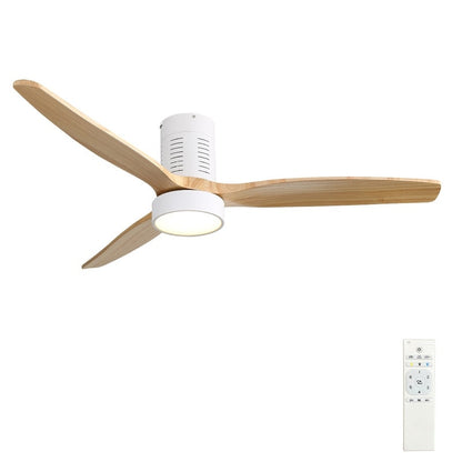 Ventilateur de plafond encastré de 52 pouces de style farmhouse avec éclairage et télécommande, moteur DC réversible.