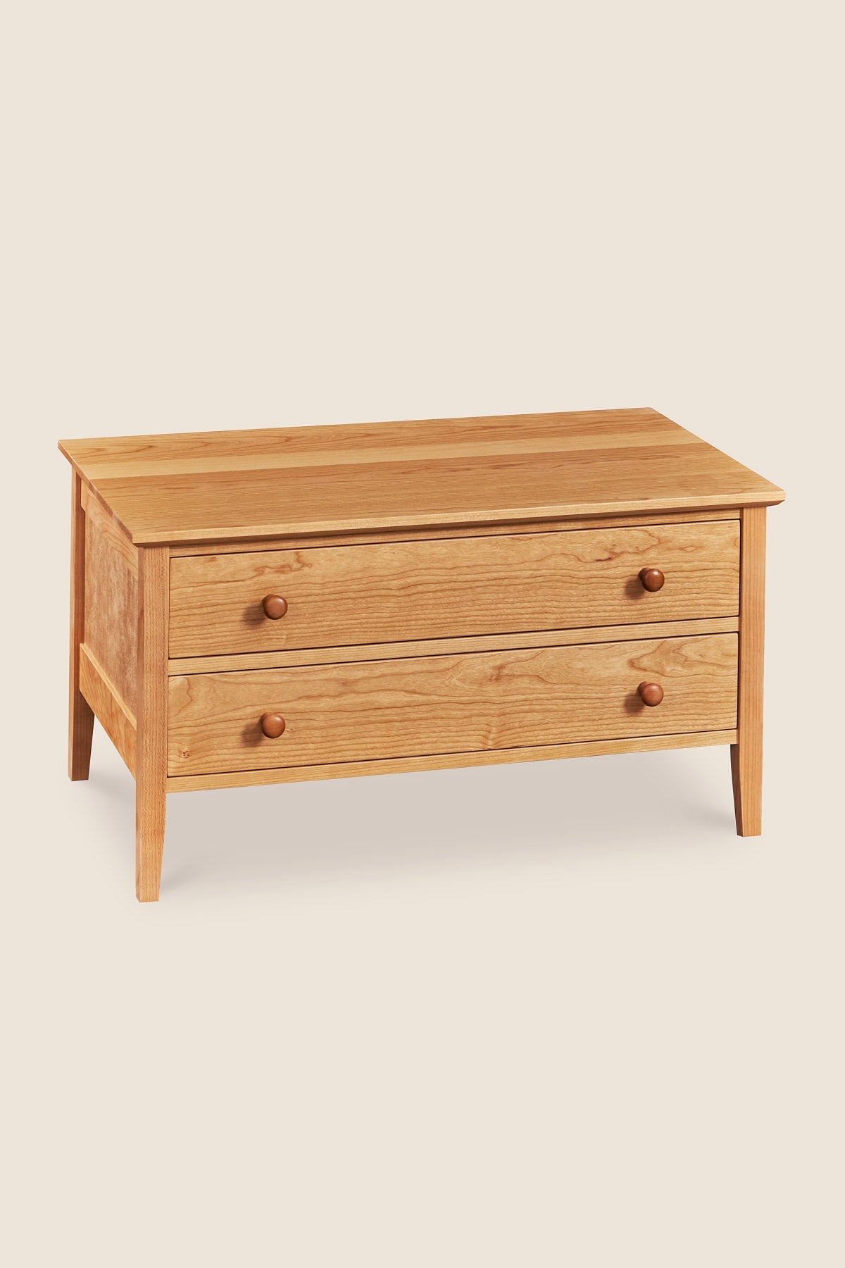Commode à deux tiroirs Shaker - Cerisier