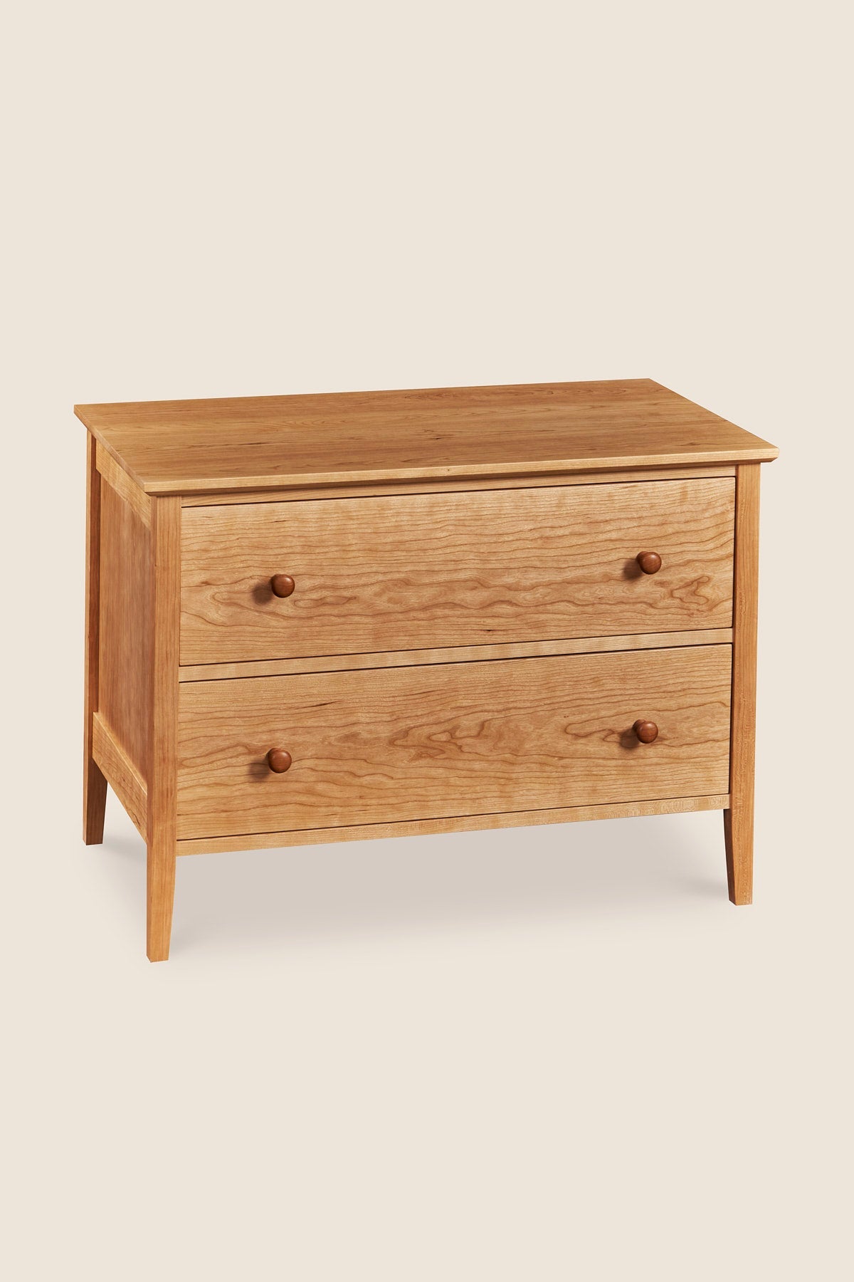 Commode à deux tiroirs Shaker - Cerisier