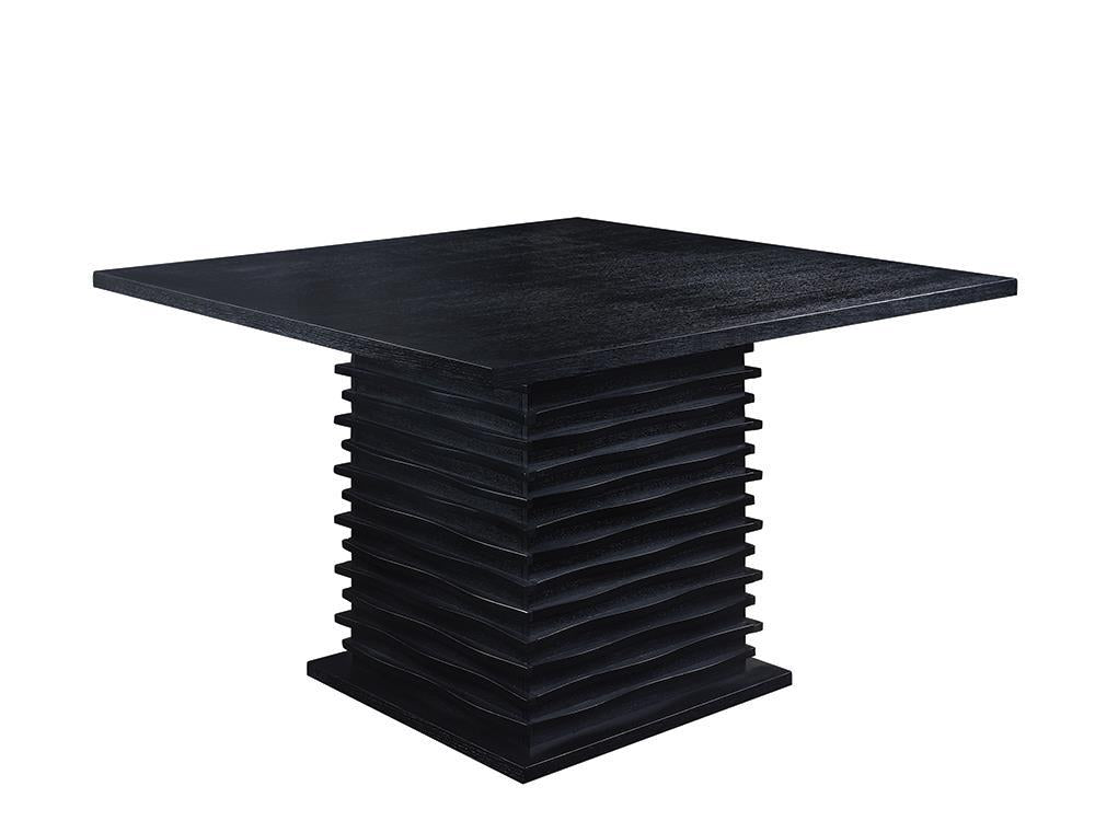 Table de bar carrée Stanton, noire