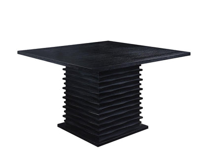 Table de bar carrée Stanton, noire