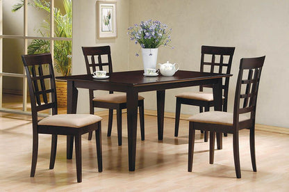 Chaises de bar Gabriel à dossier en treillis, couleur cappuccino et beige (lot de 2)