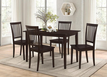 Ensemble de table à manger rectangulaire 5 pièces Gomez, couleur cappuccino