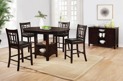 Tabourets de bar rembourrés Lavon, noir et espresso (lot de 2)
