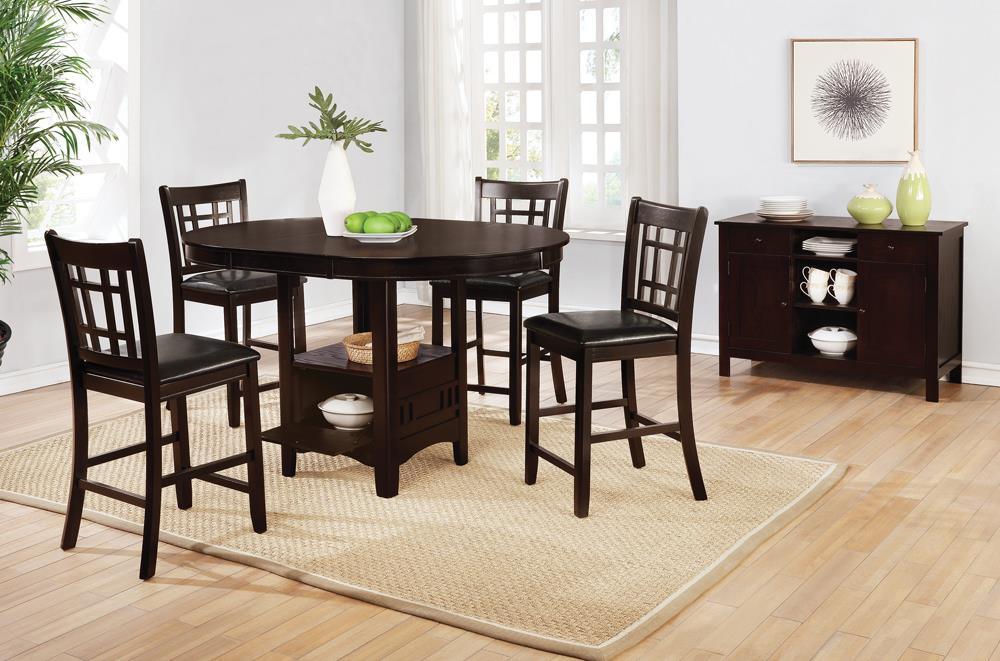 Tabourets de bar rembourrés Lavon, noir et espresso (lot de 2)