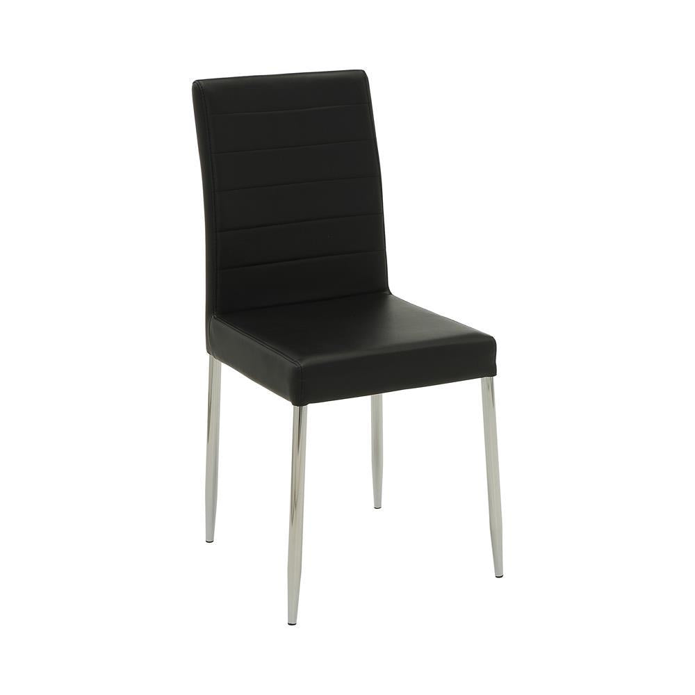 Chaises de salle à manger rembourrées Maston, noires (lot de 4)