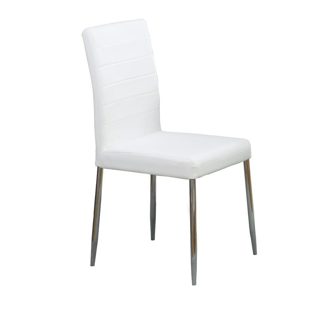 Chaises de salle à manger rembourrées Maston, blanches (lot de 4)