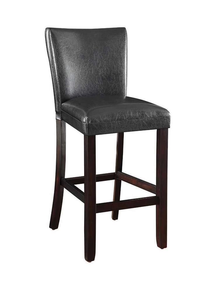 Tabourets de bar rembourrés Alberton, noir et cappuccino (lot de 2)