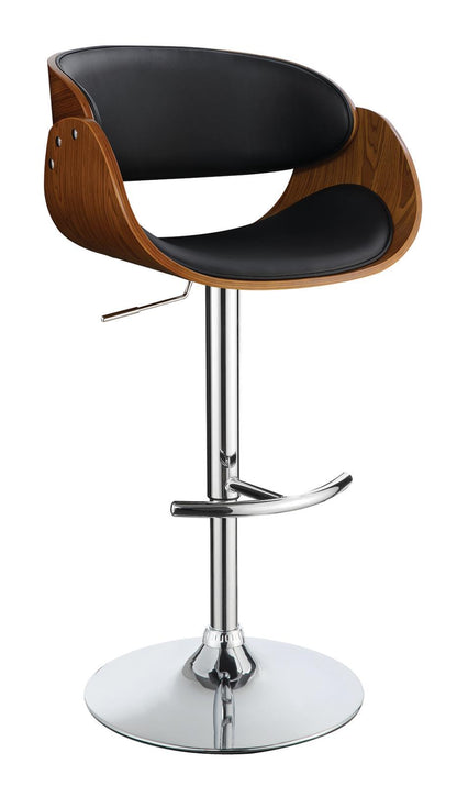 Tabouret de bar réglable Dana, noir et chrome