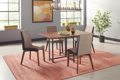 Chaises de salle à manger rembourrées Redbridge, gris et noyer naturel (lot de 2)