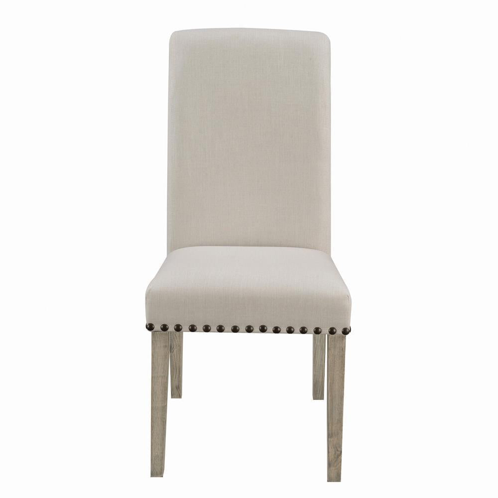 Chaises de salle à manger rembourrées Salem, couleur fumée et grise rustique (lot de 2)