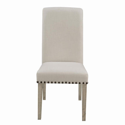 Chaises de salle à manger rembourrées Salem, couleur fumée et grise rustique (lot de 2)