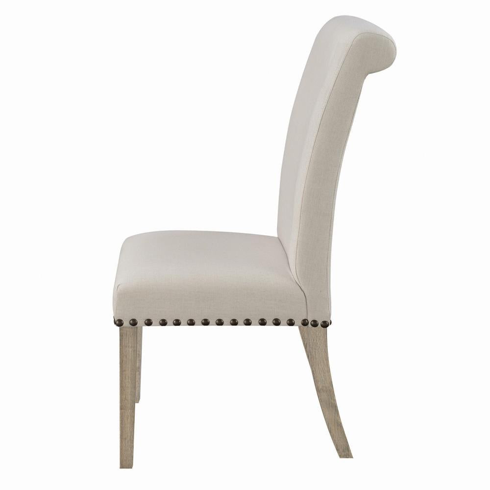 Chaises de salle à manger rembourrées Salem, couleur fumée et grise rustique (lot de 2)