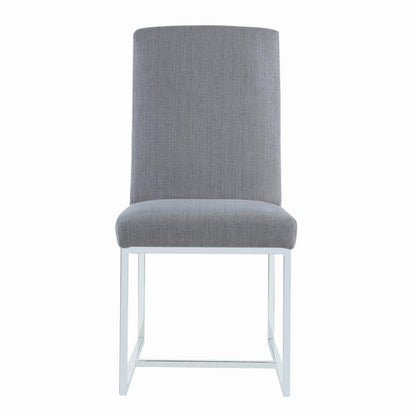 Fauteuils d'appoint rembourrés Mackinnon, gris et chrome (lot de 2)