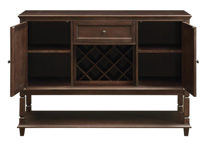 Buffet Parkins avec étagère inférieure, couleur espresso rustique