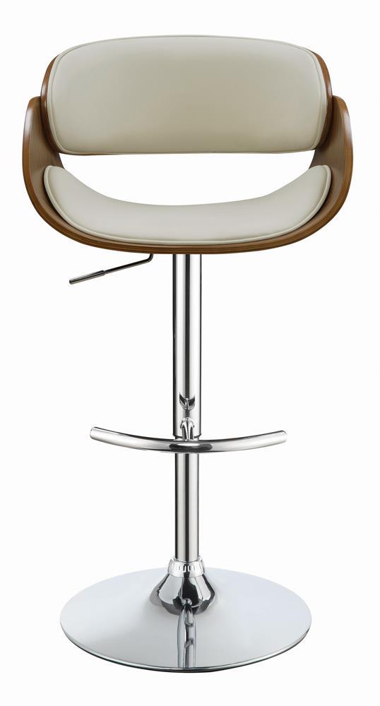 Tabouret de bar réglable Dana, couleur écru et chrome