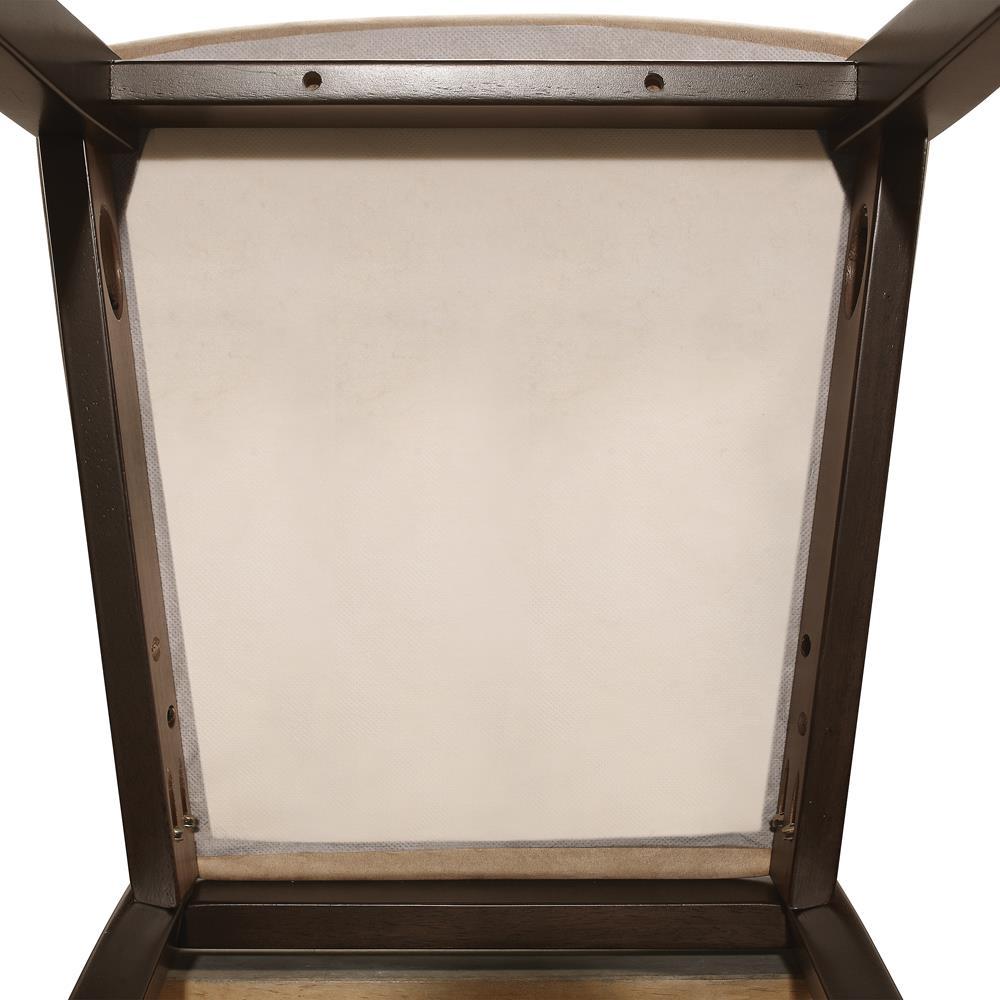 Chaises de salle à manger Kelso à dossier en treillis, couleur cappuccino (lot de 2)