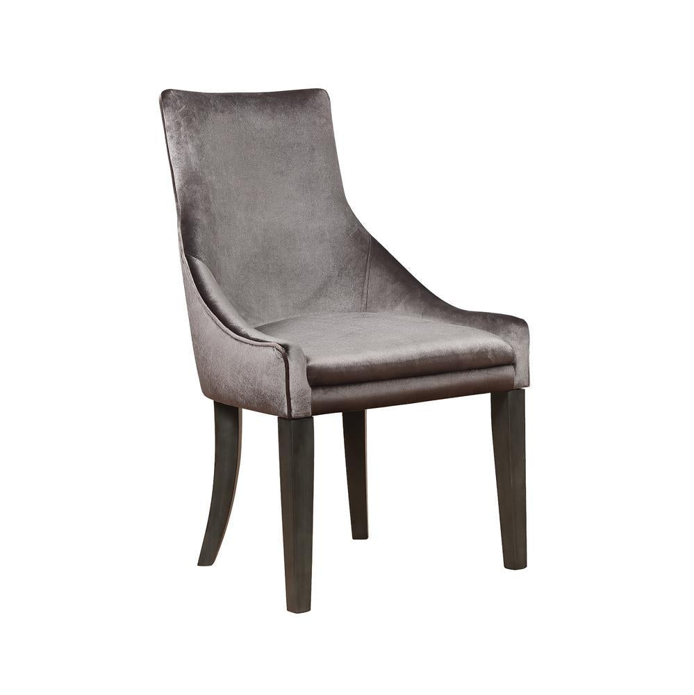 Fauteuils à demi-ailes rembourrés Phelps, gris (lot de 2)