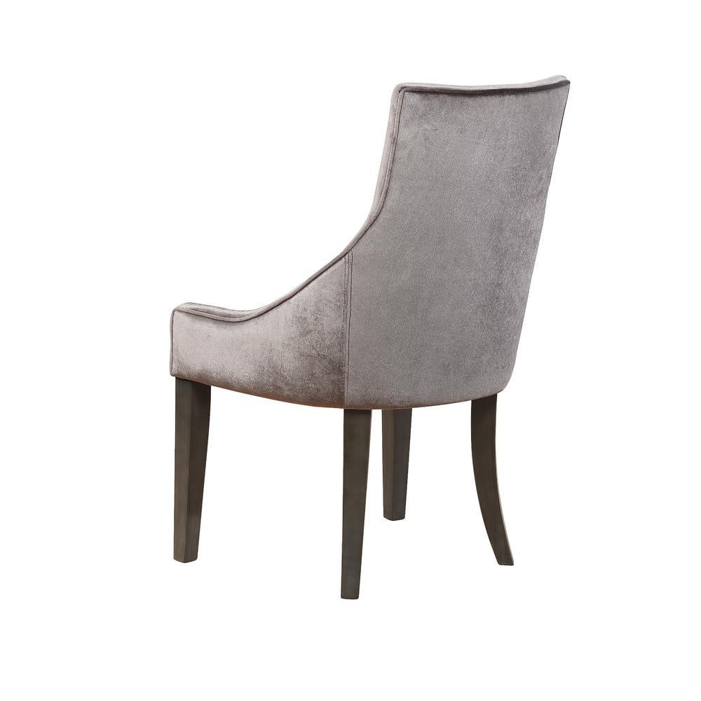 Fauteuils à demi-ailes rembourrés Phelps, gris (lot de 2)
