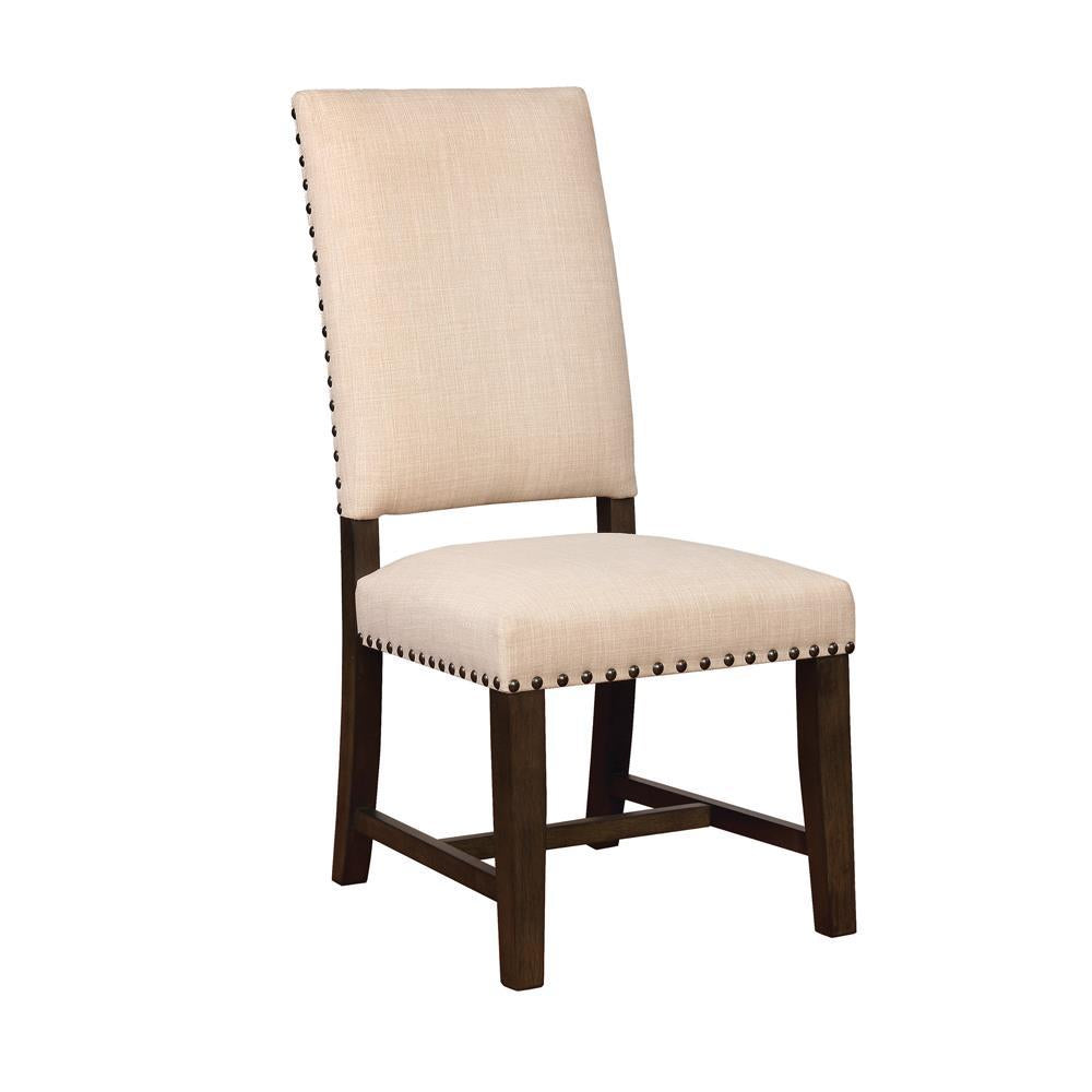 Chaises de salle à manger rembourrées Twain, beige (lot de 2)