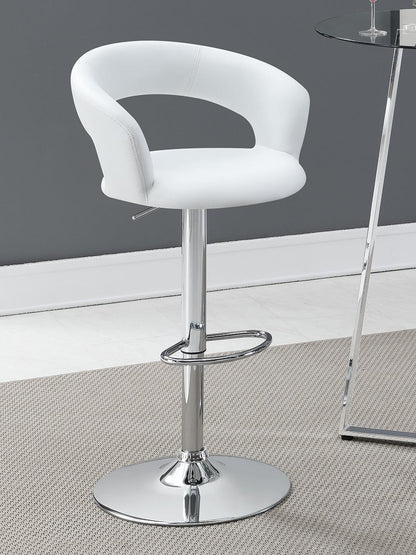 Tabouret de bar réglable en hauteur Barraza 29, noir et chrome
