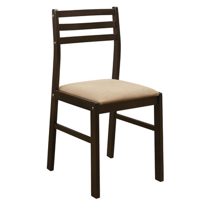 Ensemble de salle à manger Bucknell 3 pièces avec rallonge, couleur cappuccino et beige.