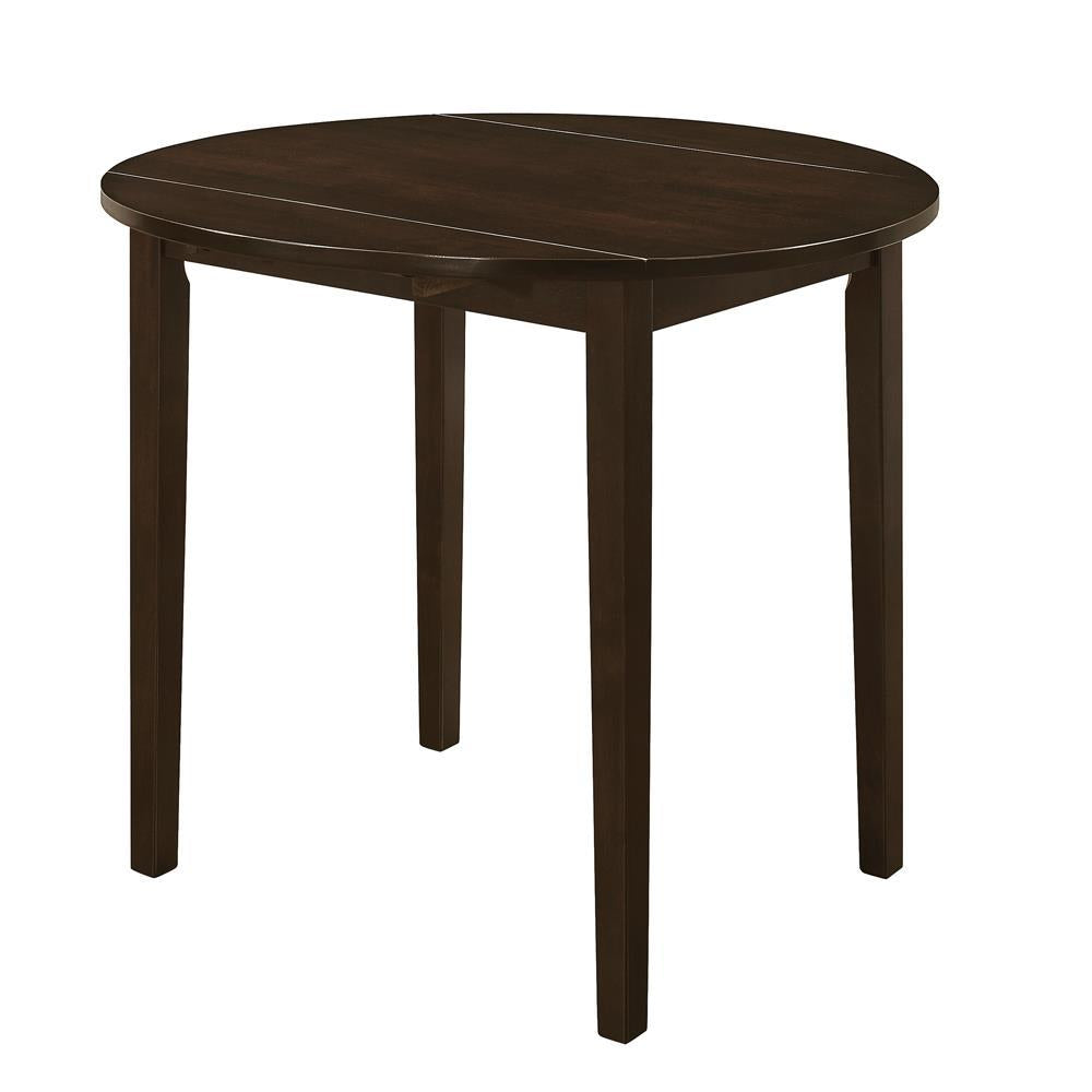 Ensemble de salle à manger Bucknell 3 pièces avec rallonge, couleur cappuccino et beige.